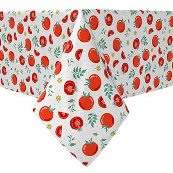 Square Tablecloth, 100% Cotton, 60x60", Summer Tomato Garden