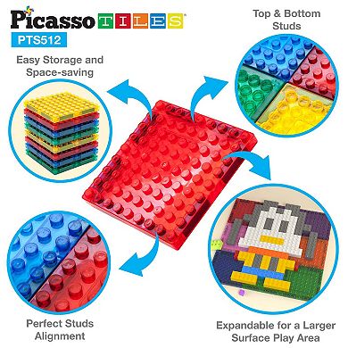 512 Piece Magnetic Brick Tile and Bricks Building Set