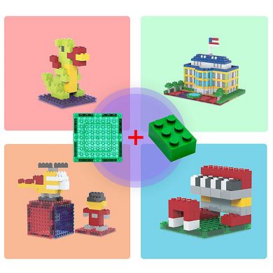 PicassoTiles 512 PC Magnetic Tile and Brick Compatible Set, Classic Brick Block for Kids 3+