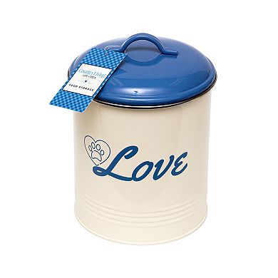 Country Living Pet Treat Storage Canisters, French Blue & Cream, Set of 3