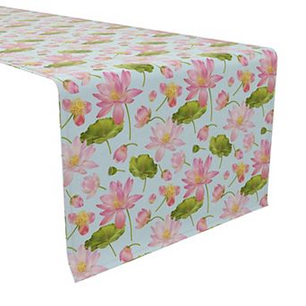 Table Runner, 100% Cotton, 16x90", Floral Decorations