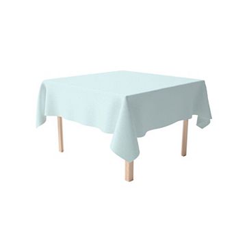 Square Tablecloth, 100% Cotton, 60x60", Aqua Blue Polka Dots