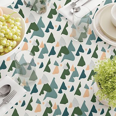 Square Tablecloth, 100% Cotton, 60x60", Abstract Landscape