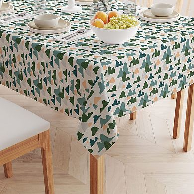 Square Tablecloth, 100% Cotton, 60x60", Abstract Landscape