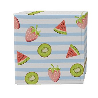 Napkin Set of 4, 100% Cotton, 20x20", Summertime Fruits