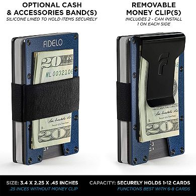 Rfid Blocking Wallet For Men With Money Clips And Cash Bands