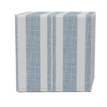 Napkin Set of 4, 100% Cotton, 20x20", Country House Stripe