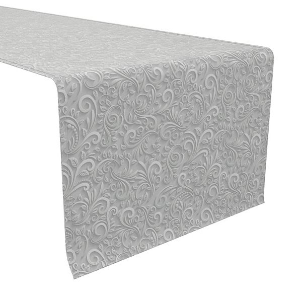 Table Runner, 100 Cotton, 16x108", Floral Vines Wedding