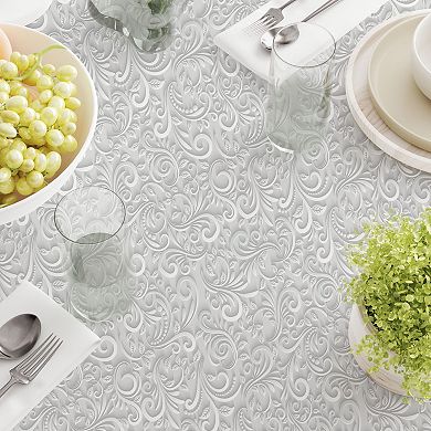 Round Tablecloth, 100% Cotton, 60 Round", Floral Vines Wedding