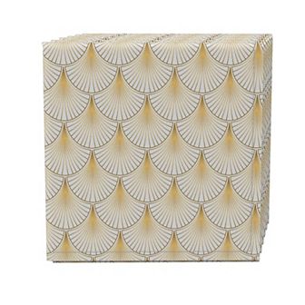 Napkin Set of 4, 100% Cotton, 20x20", Art Deco Background