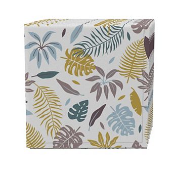 Napkin Set of 4, 100% Cotton, 20x20", Paradise Palm