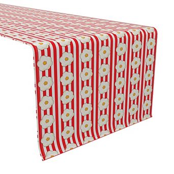 Table Runner, 100% Cotton, 16x72", Popcorn Stripe