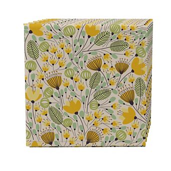 Napkin Set of 4, 100% Cotton, 20x20", Nature Garden