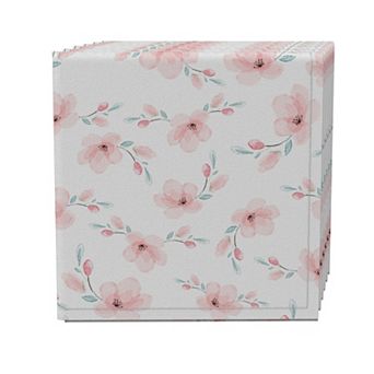 Napkin Set of 4, 100% Cotton, 20x20", Blooming Cherry Blossom