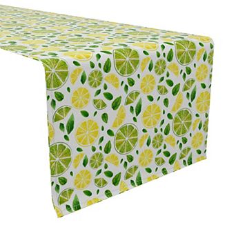 Table Runner, 100% Cotton, 16x72", Citrus Summer