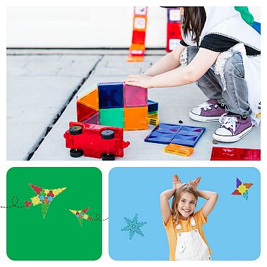 Picasso Tiles 60 PC Magnetic Tiles, Magnetic Building Blocks for Kids, Magnet for Kids 3+