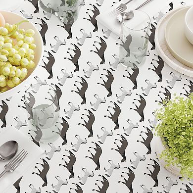 Round Tablecloth, 100% Cotton, 60 Round", Equestrian Pattern