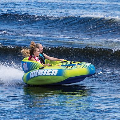 O'Brien Challenger 2 Cockpit Series 2 Person InflatableTowable Rider Tube, Green