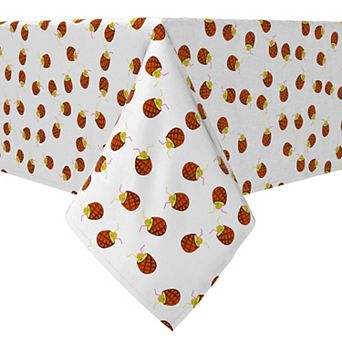 Square Tablecloth, 100% Cotton, 60x60", Pineapple Drinks