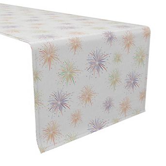 Table Runner, 100% Cotton, 16x90", Fireworks Celebration