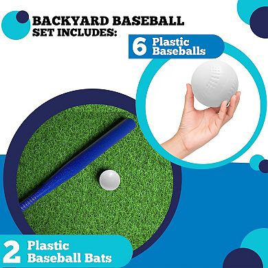 Backyard Plastic Baseball Set  Safer Alternative to Kids Baseball Bats
