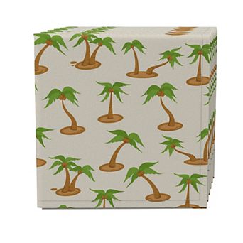 Napkin Set of 4, 100% Cotton, 20x20", Coconut Palms