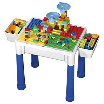 PicassoTiles 331 pc Building Brick Blocks, Activity Play Table Set Kids Ages 3+