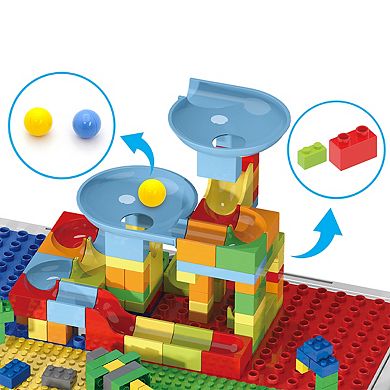 PicassoTiles 331 PC Building Brick Blocks, Activity Play Table Set Kids Ages 3+