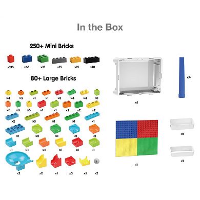PicassoTiles 331 PC Building Brick Blocks, Activity Play Table Set Kids Ages 3+