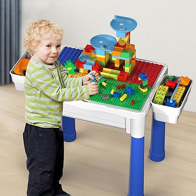 PicassoTiles 331 PC Building Brick Blocks, Activity Play Table Set Kids Ages 3+