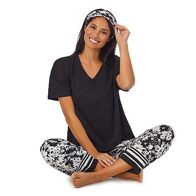 Women's Cuddl Duds® Top & Capri Bottoms Pajama Set with Headband