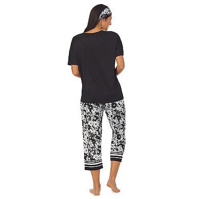 Women's Cuddl Duds® Top & Capri Bottoms Pajama Set with Headband