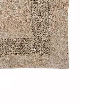 Beautiful Cotton Bath Rug Racetrack Design Anti Skid Comfortable Absorbent