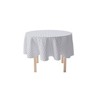 Round Tablecloth, 100% Cotton, 60 Round", Criss Cross Pattern