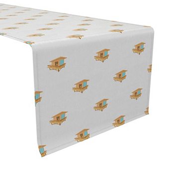 Table Runner, 100% Cotton, 16x72", Stilt Beach House