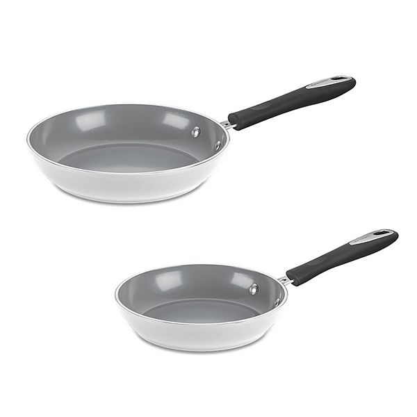 Cuisinart® Ceramica® XT Matte Collection Ceramic Non-Stick 2-pk. 8" & 10" Skillets - White