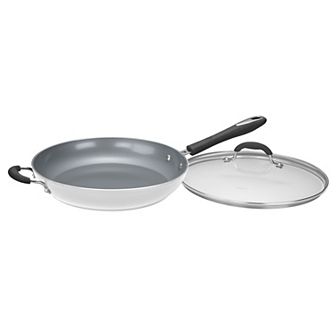Cuisinart® Ceramica® XT Matte Collection Ceramic Non-Stick 12" Skillet With Helper Handle & Lid