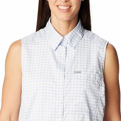 Women's Columbia Anytime Lite Collared Button Down Tank Top