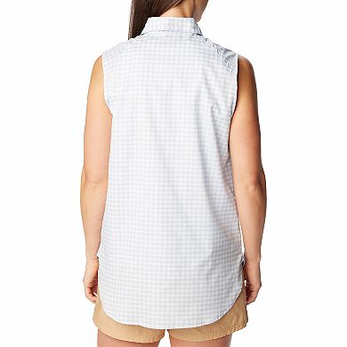 Women's Columbia Anytime Lite Collared Button Down Tank Top