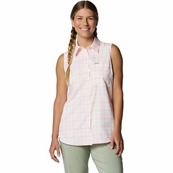 Women's Columbia Anytime Lite Collared Button Down Tank Top