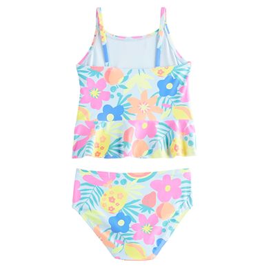 Baby & Toddler Girl Jumping Beans Tropical Floral Print Tankini Top & Bottoms Swim Set
