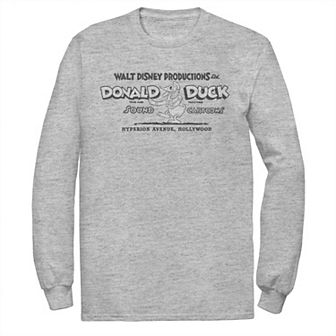 Disney's Donald Duck Big & Tall 100 Years Sound Cartoons Long Sleeve Graphic Tee