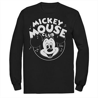 Disney's Mickey Mouse Big & Tall Mickey Mouse Club Badge Long Sleeve Graphic Tee