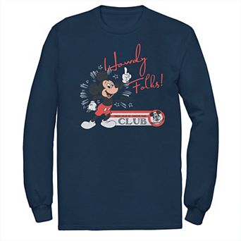 Disney's Mickey Mouse Big & Tall Howdy Folks! Long Sleeve Graphic Tee