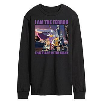 Disney's Darkwing Duck Men's Terror Long Sleeve Graphic Tee