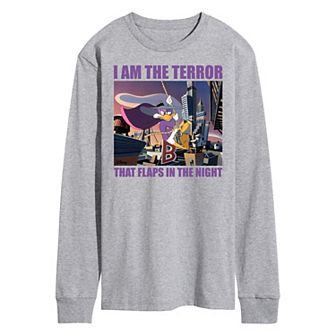 Disney's Darkwing Duck Men's Terror Long Sleeve Graphic Tee