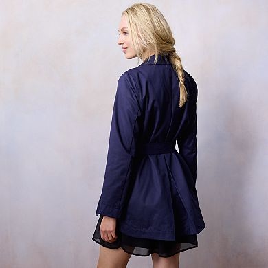 Women's LC Lauren Conrad Shirttail-Hem Trench Coat