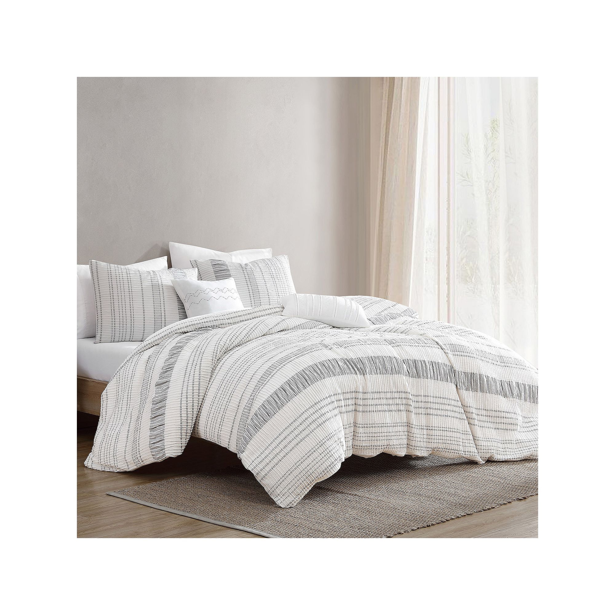 Riverbrook Home Sutton 6-piece Comforter Set, Ivory Gray