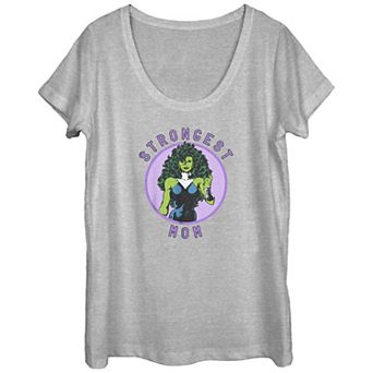 Juniors' Marvel She-Hulk Strongest Mom Scoopneck Tee