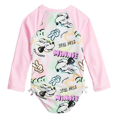 Disney's Minnie Mouse Toddler Girl One Piece Swim Rashguard by Jumping Beans